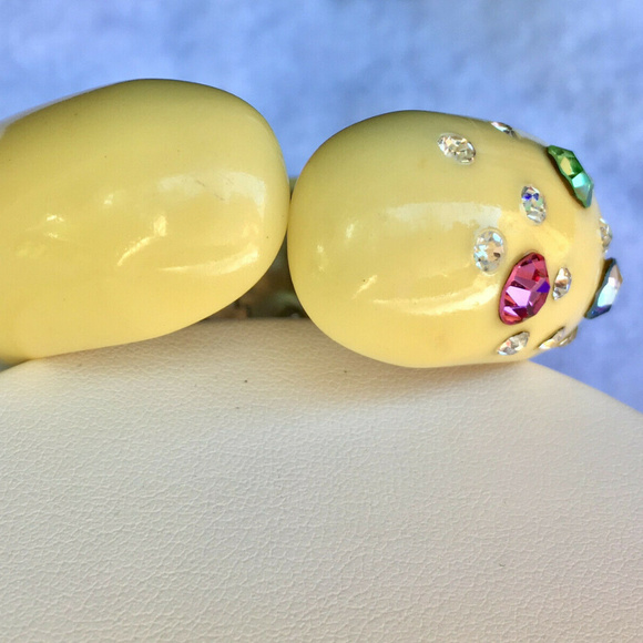 SOLD Weiss rhinestone clamper bracelet earrings - Picture 6 of 8